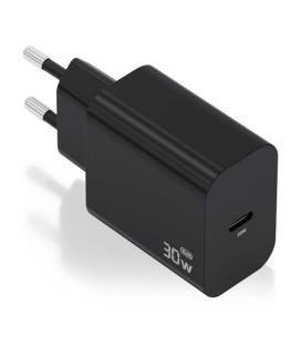Cargador de pared gan aisens a110-0941/ 1xusb tipo-c/ 30w/ negro