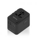 Cargador de pared universal gan aisens asps-2a2c08-bk/ toma de corriente universal/ 2xusb tipo-c/ 2xusb/ 25w