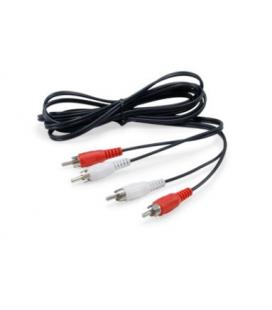 Cable 2x rca equip 2.5m - macho - macho - negro