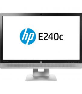 Monitor reacondicionado led hp e240c 23.8 pulgadas fullhd - multimedia - webcam - hdmi - vga - dp - negro - plata