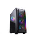 COUGAR Gaming CGR-5VM6B-MESH-G-RGB carcasa de ordenador Midi Tower Negro, Transparente