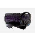 Kit teclado + raton + auriculares + alfombrilla gaming coolbox x - wing 2