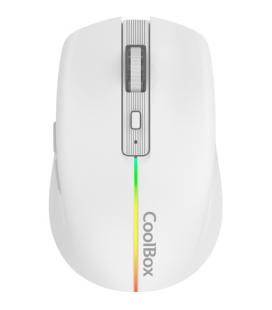 Coolbox Gaming Ratón W01 1600DPI Inalámbrico Blanco