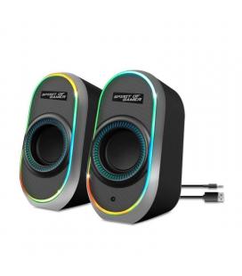 Spirit of gamer altavoz 2.0 fanatic 500 rgb black