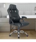Silla de oficina equip 651016 negra respaldo acolchado ergonomica