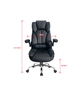 Silla de oficina equip 651006 negra respaldo acolchado ergonomica
