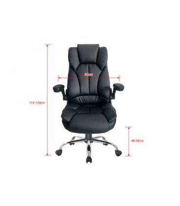 Silla de oficina equip 651006 negra respaldo acolchado ergonomica