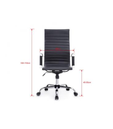 Silla de oficina equip 651001 negra ergonomica respaldo alto
