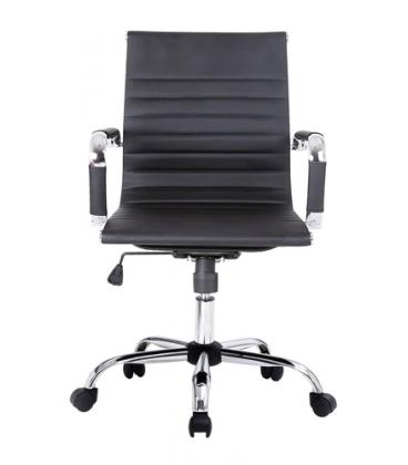 Silla de oficina equip 651002 negra ergonomica respaldo medio