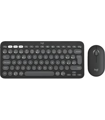 Logitech 920-012227 teclado Ratón incluido Universal RF Wireless + Bluetooth QWERTY Español Grafito