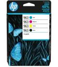 HP Paquete de 4 cartuchos de tinta Original 963 negro/cian/magenta/amarillo