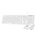 COMBO SUBBLIM TECLADO/RATON BUSINESS SLIM BLANCO CABLE USB
