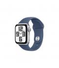 Smartwatch apple watch se gps 40mm silver case blue denim band s - m