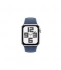 Smartwatch apple watch se gps 40mm silver case blue denim band s - m