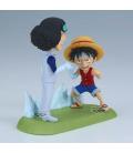 Figura banpresto one piece world collectable figure log stories monkey.d.luffy vs kuzan 9cm