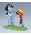 Figura banpresto one piece world collectable figure log stories monkey.d.luffy vs kuzan 9cm