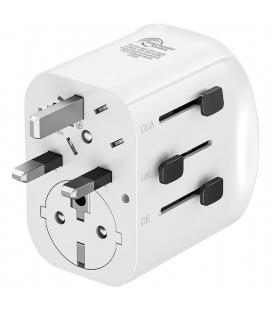 Cargador de pared universal muvit for change mcadp0006/ toma de corriente universal/ 1xusb tipo-c/ 2xusb/ 15w