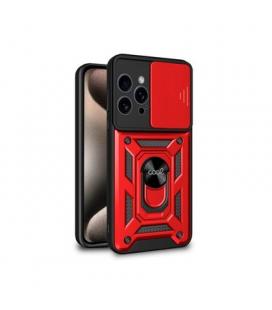 FUNDA COOL IPHONE 15 PRO MAX HARD RING ROJO