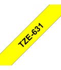 Cinta laminada brother tze631 12mm x 8m amarillo - negro