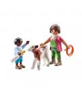 Playmobil - granjera con ternero