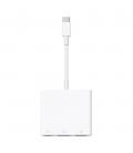 Adaptador usb tipo c a hdmi - usb tipo a - usb tipo c apple macho - hembra - blanco