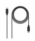 Cable nanocable usb 2.0 3a - tipo usb - c - m - usb - c - m - negro - 1.0m