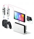 Nintendo switch versión oled blanca/ incluye base/ 2 mandos joy-con