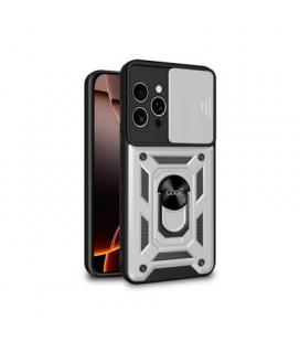 FUNDA COOL IPHONE 16 PRO MAX HARD RING PLATA
