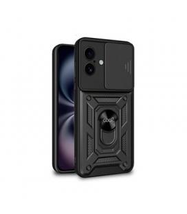 FUNDA COOL IPHONE 16 HARD RING NEGRO