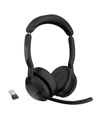 Auriculares jabra evolve2 55 ms stereo inalambrico negro