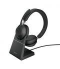 Auriculares jabra evolve2 65 uc stereo inalambrico negro
