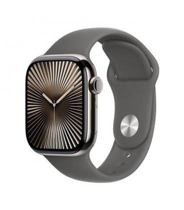 Smartwatch apple watch series 10 gps + cell 42mm natural titanium stone grey sport band s - m