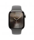 Smartwatch apple watch series 10 gps + cell 42mm natural titanium stone grey sport band s - m
