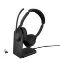 Auriculares jabra evolve2 55 ms stereo inalambrico negro