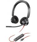Auriculares poly estéreo blackwire 3325 con certificación microsoft teams usb - c + conector de 35 mm + adaptador usb - c - a