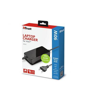 Cargador de portátil trust maxo para acer/ 90w/ automático/ 3 conectores/ voltaje 18-20v