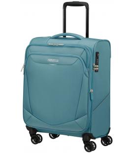 Maleta de cabina american tourister summerride spinner 55cm/ 55x40x23cm/ 4 ruedas/ azul brisa
