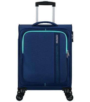 Maleta de cabina american tourister sea seeker spinner 55cm/ 55x40x20cm/ 4 ruedas/ marino combate