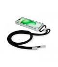 FUNDA COOL IPHONE 15 PLUS TRANSPARENTE NEGRO