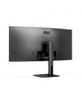 Monitor profesional ultraparonámico curvo aoc cu34v5c/bk 34'/ wqhd/ multimedia/ negro