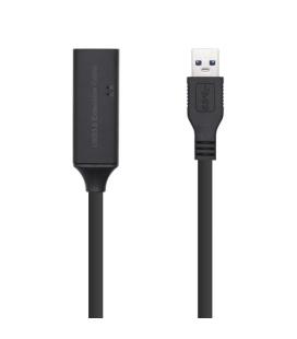 Cable Alargador USB 3.0 con Amplificador Aisens A105-0408/ USB Macho - USB Hembra/ Hasta 9W/ 625Mbps/ 10m/ Negro
