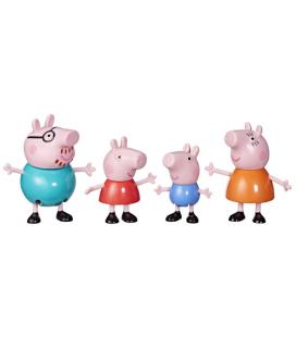 Set de 4 figuras peppa pig y su familia