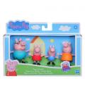 Set de 4 figuras peppa pig y su familia
