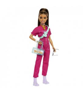 Muñeca barbie mattel mono rosa