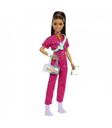 Muñeca barbie mattel mono rosa