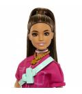 Muñeca barbie mattel mono rosa