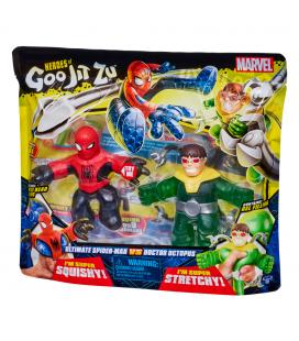 Pack de 2 figuras bandai goo jit zu marvel héroes spiderman vs dr octopus