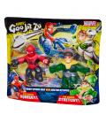 Pack de 2 figuras bandai goo jit zu marvel héroes spiderman vs dr octopus