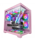 Caja gaming minitorre mars gaming mc-view2/ rosa