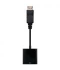 Adaptador displayport a svga nanocable macho - hembra 15cm negro